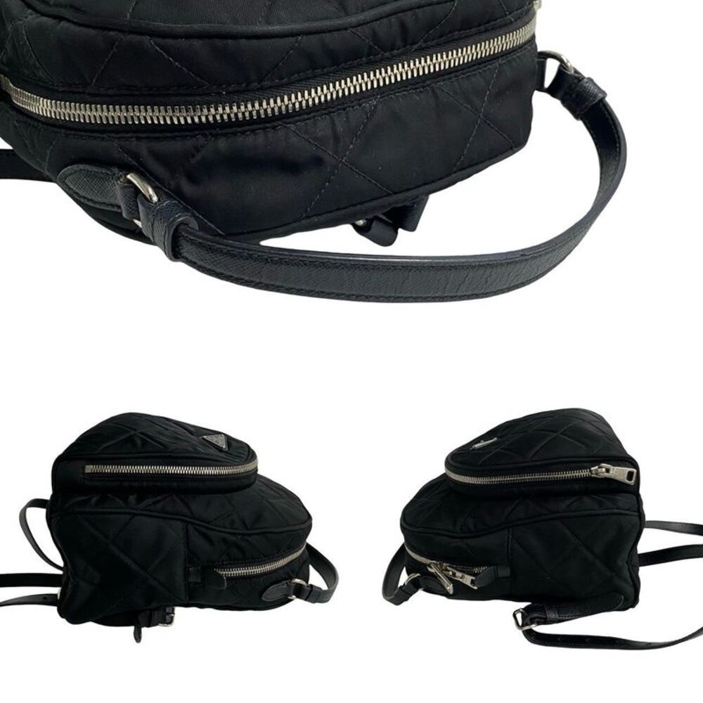 Prada Triangle Logo Nylon Saffiano Leather Mini Backpack - Picture 6 of 6